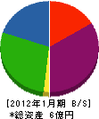 佐藤鉄工産業 貸借対照表 2012年1月期