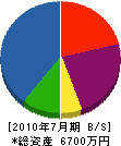宝塚造園 貸借対照表 2010年7月期