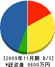 安芸産業 貸借対照表 2009年11月期
