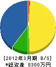 神田設備工業所 貸借対照表 2012年3月期