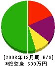 鶴畳商店 貸借対照表 2008年12月期