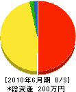 竹繁 貸借対照表 2010年6月期