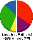 元城建設 貸借対照表 2008年10月期