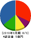 日道工業 貸借対照表 2010年9月期