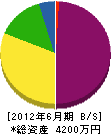 昭和工芸 貸借対照表 2012年6月期
