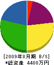 中山栄吉商店 貸借対照表 2009年8月期