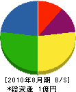 松岡塗装 貸借対照表 2010年8月期