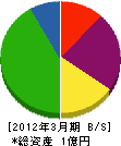 名須川工業 貸借対照表 2012年3月期