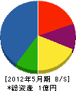 萩原建設 貸借対照表 2012年5月期