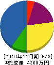 東栄電工 貸借対照表 2010年11月期