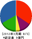 タツヲ電気 貸借対照表 2012年3月期