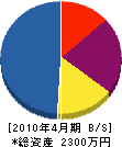 川名塗装店 貸借対照表 2010年4月期