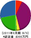 丸五塗装 貸借対照表 2011年8月期