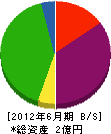日本運動施設サービス 貸借対照表 2012年6月期