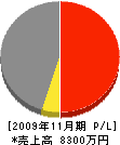 北設工業 損益計算書 2009年11月期