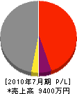 西浦組 損益計算書 2010年7月期