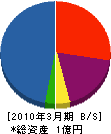 東山伸友建設 貸借対照表 2010年3月期