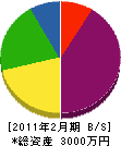 沖産業 貸借対照表 2011年2月期