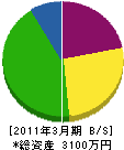 加藤商事 貸借対照表 2011年3月期