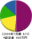 前田造園 貸借対照表 2009年7月期