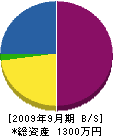 神沢設備 貸借対照表 2009年9月期