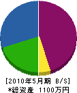 沢村造園 貸借対照表 2010年5月期