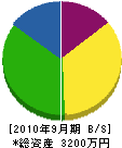 田中設備 貸借対照表 2010年9月期