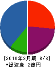 錦工務店 貸借対照表 2010年3月期