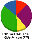 江藤工業 貸借対照表 2010年9月期