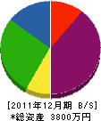 長谷川管工 貸借対照表 2011年12月期