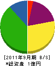 藤本建設 貸借対照表 2011年9月期