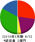 栗山建設 貸借対照表 2010年3月期