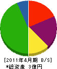 中野セメント工業 貸借対照表 2011年4月期