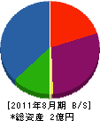 渡辺アルミ工業 貸借対照表 2011年8月期