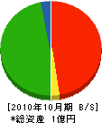 丸隆中山組 貸借対照表 2010年10月期