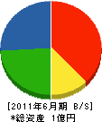 二井田電設 貸借対照表 2011年6月期