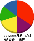 大橋 貸借対照表 2012年8月期