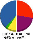 塗装工業甲芸社 貸借対照表 2011年3月期
