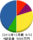 枝幸重機 貸借対照表 2012年12月期