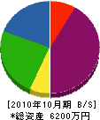 カワガシラ企画 貸借対照表 2010年10月期