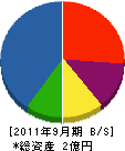 筑紫野建設 貸借対照表 2011年9月期
