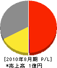 上中ガス 損益計算書 2010年8月期