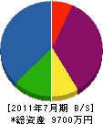 九州ビソー 貸借対照表 2011年7月期