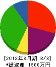 萩原起業 貸借対照表 2012年6月期