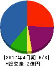 山脇木材 貸借対照表 2012年4月期