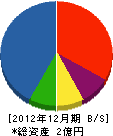 昭海建設 貸借対照表 2012年12月期