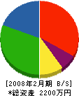 沖電機 貸借対照表 2008年2月期