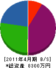 東谷組 貸借対照表 2011年4月期