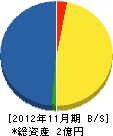 大鎌電気 貸借対照表 2012年11月期