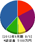 長豊建設 貸借対照表 2012年9月期